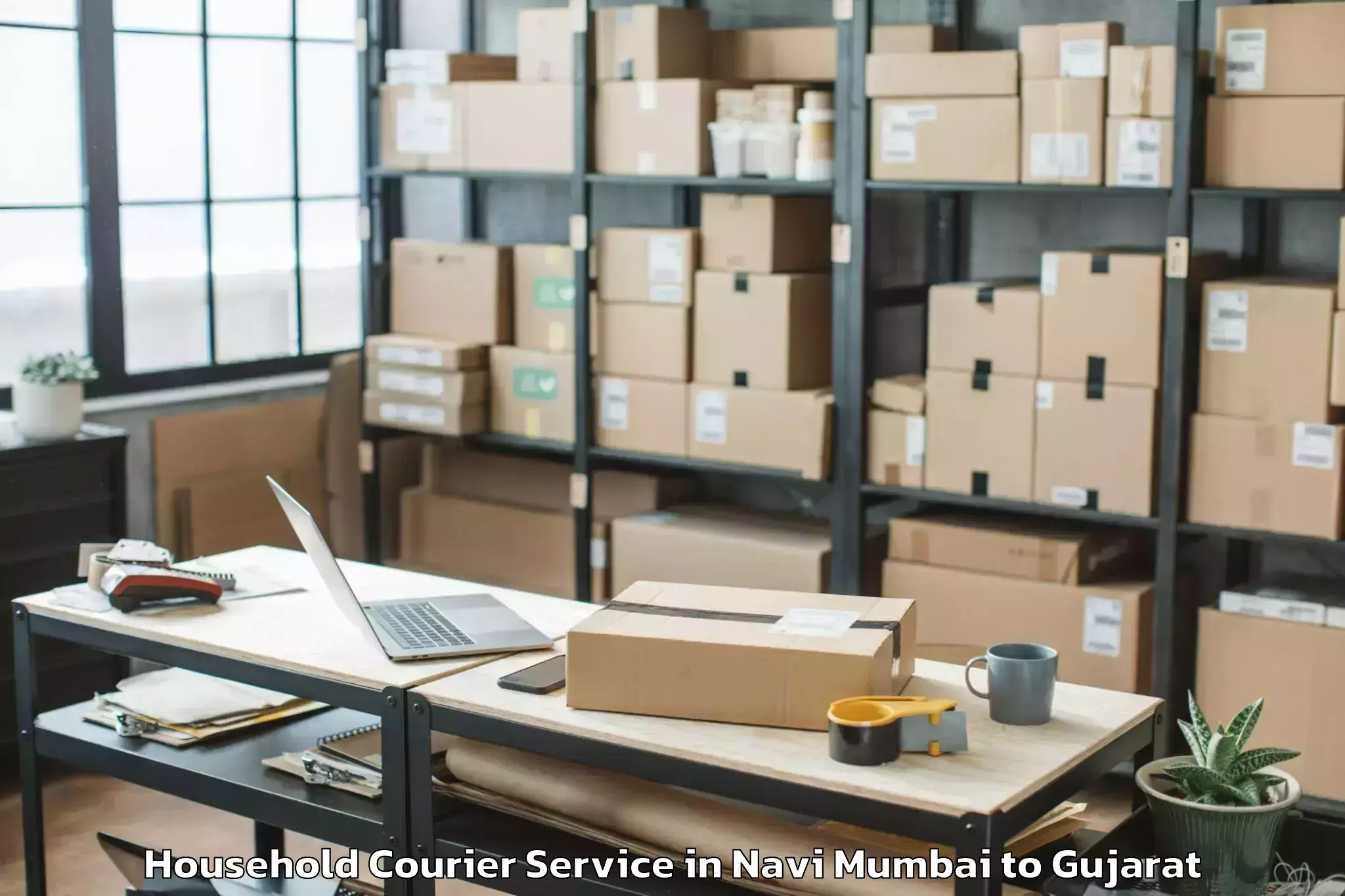 Navi Mumbai to Chhota Udaipur Household Courier Booking